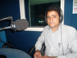 Prashant of MBA in Recording at Radio Dhum
